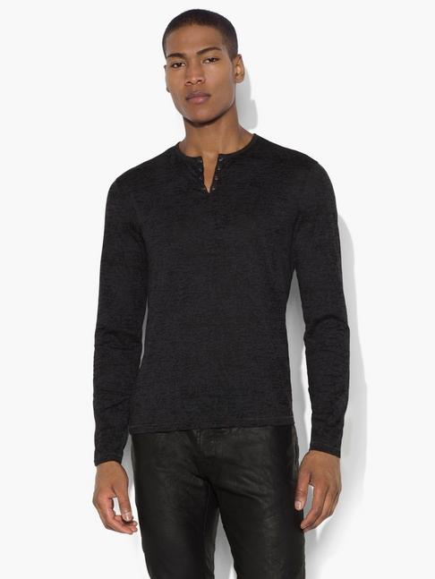 John Varvatos Long Sleeve Eyelet Henley