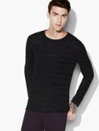 John Varvatos Chenille Tonal Striped Crewneck