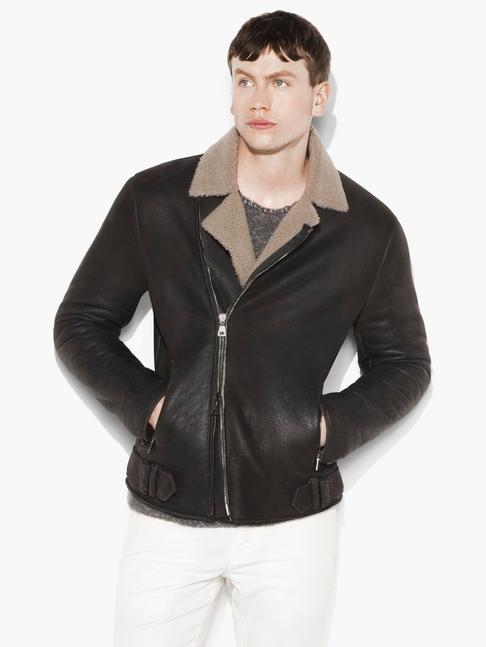 John Varvatos Shearling Biker Jacket