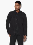 John Varvatos Double Zip Detail Shirt Jacket Black Size: Xs