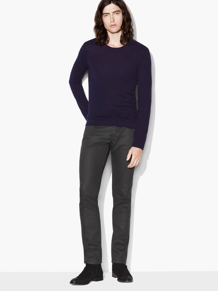 John Varvatos Cashmere Crewneck Sweater Antique Purp Size: Xs