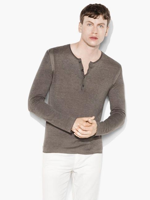 John Varvatos Silk Cashmere Henley Sweater