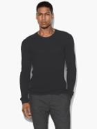 John Varvatos Thermal Crewneck Sweater Black Size: Xs