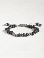 John Varvatos Frosted Onyx And Sterling Silver Bracelet