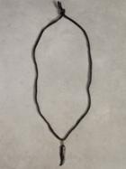 John Varvatos Carved Feather Necklace