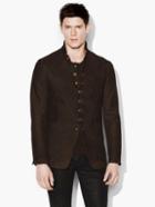 John Varvatos Flannel Suede Cutaway Jacket