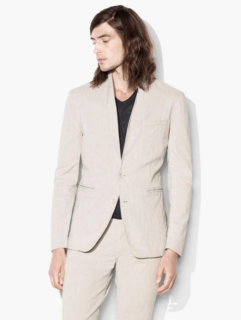 John Varvatos Vintage-inspired Striped Shawl Jacket