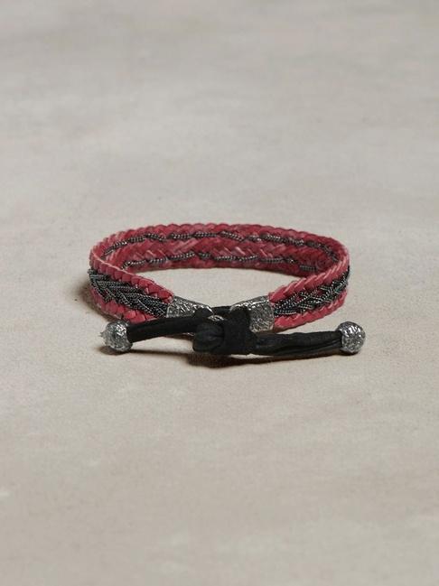 John Varvatos Braided Leather Bracelet