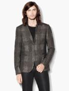 John Varvatos Wool Slim Fit Plaid Jacket