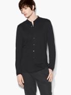 John Varvatos Knit Shirt Black Size: M