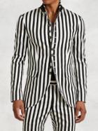 John Varvatos Striped Multi-button Jacket