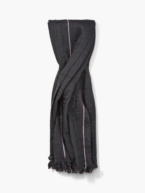 John Varvatos Striped Scarf Aluminum