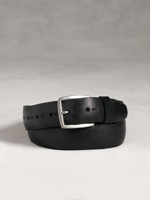 John Varvatos Stamped Number Lthr Belt W Harness Buckle