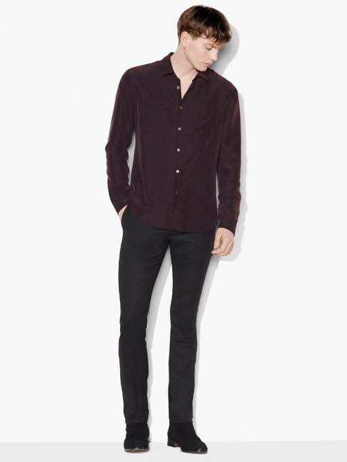 John Varvatos Silk Military Shirt  Size: M