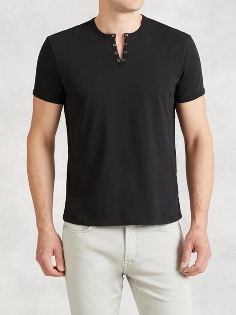 John Varvatos Cotton Eyelet Crewneck