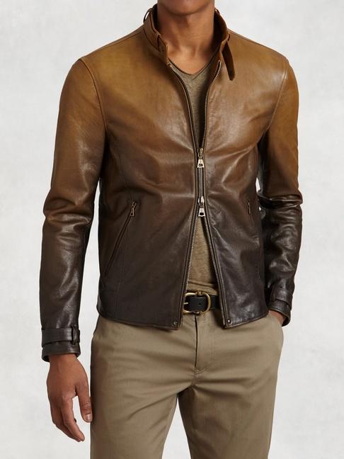 John Varvatos Gradient Lambskin Moto Jacket