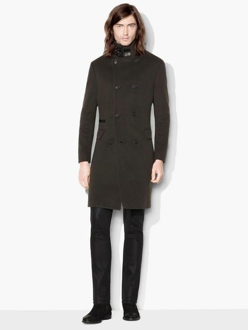 John Varvatos Quarter Length Double-breasted Coat