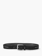 John Varvatos 35mm Chain Embedded Belt W/ Feather Buckle Black Size: 34