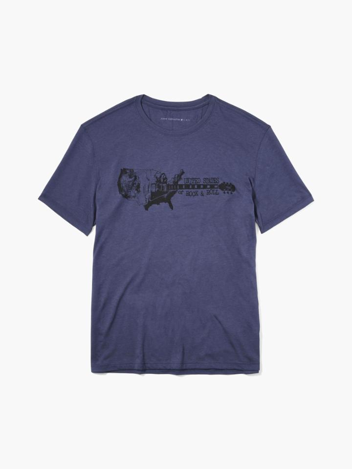 John Varvatos United States Rock N Roll Graphic Tee Twilight Size: S