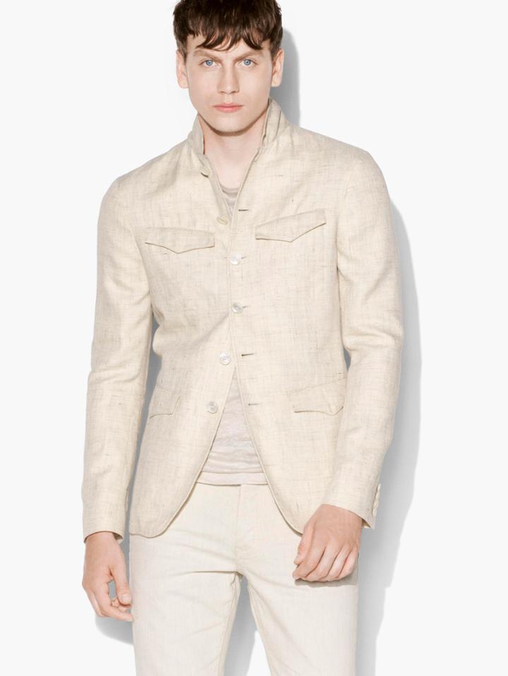 John Varvatos The Field Jacket Antique White Size: 46