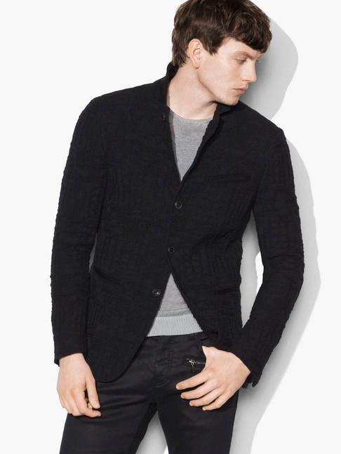 John Varvatos Textured Knit Jacket