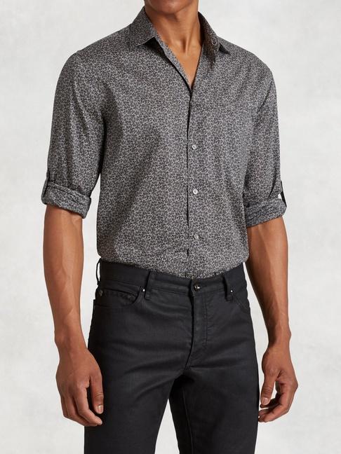 John Varvatos Cotton Rolled Sleeve Shirt