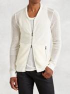 John Varvatos Linen Cotton Open Weave Cardigan