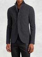 John Varvatos Convertible Collar Stripe Jacket