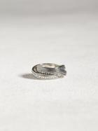 John Varvatos Sterling Silver Textured Roll Ring