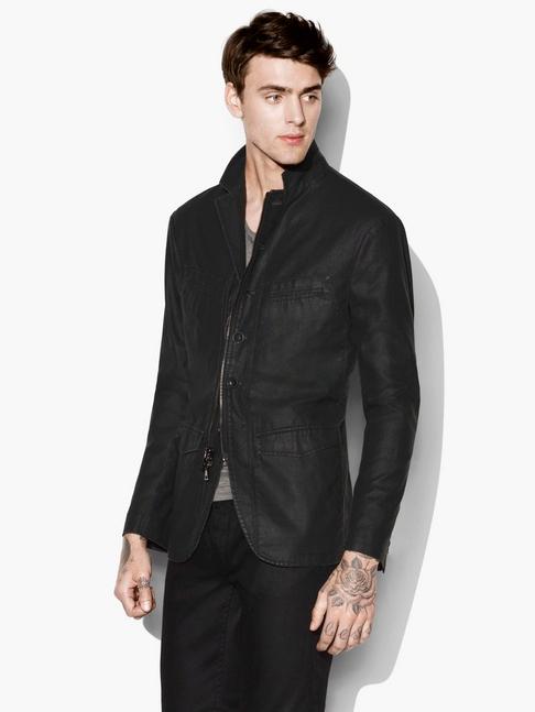John Varvatos Resin Coated Jacket