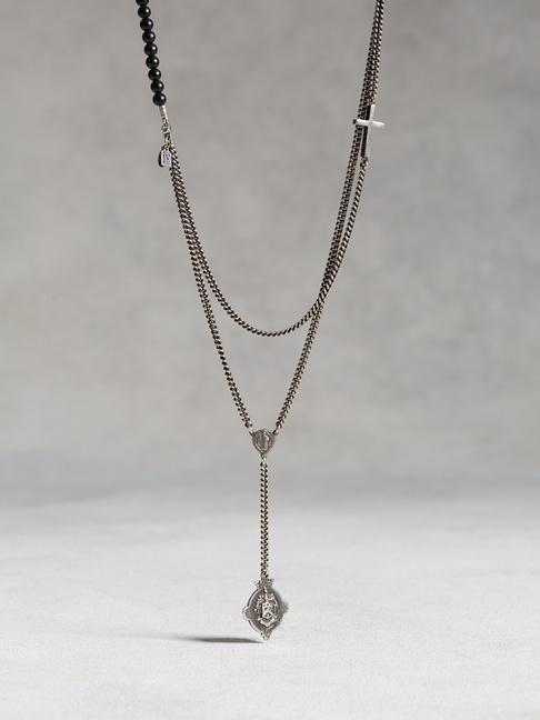 John Varvatos Asymmetrical Sterling Silver Pendant