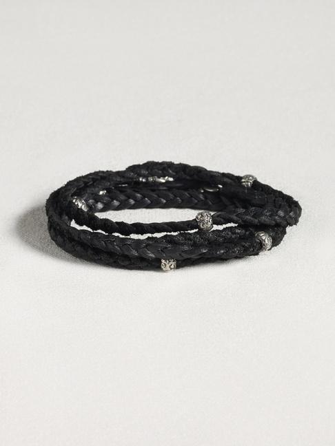 John Varvatos Leather Wrap Bracelet
