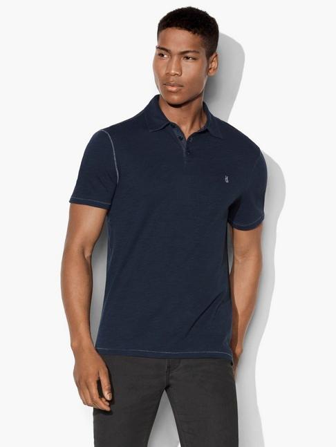 John Varvatos Peace Polo Blue Graphite Size: S
