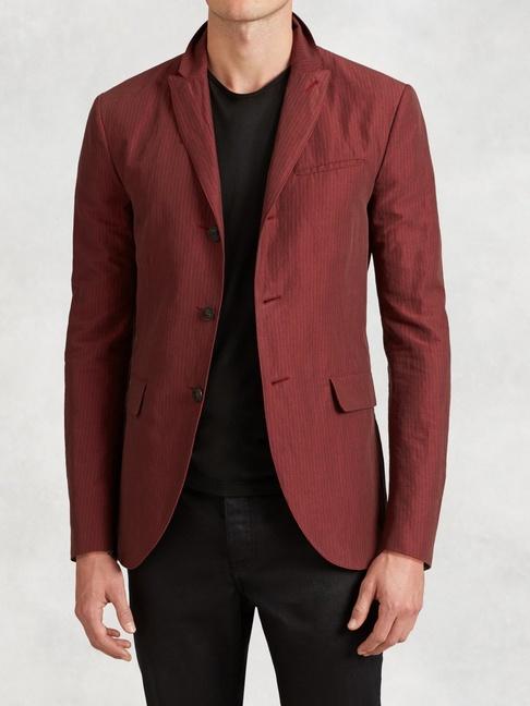 John Varvatos Cotton Pinstripe Jacket