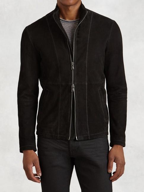 John Varvatos Bite Stitch Suede Jacket