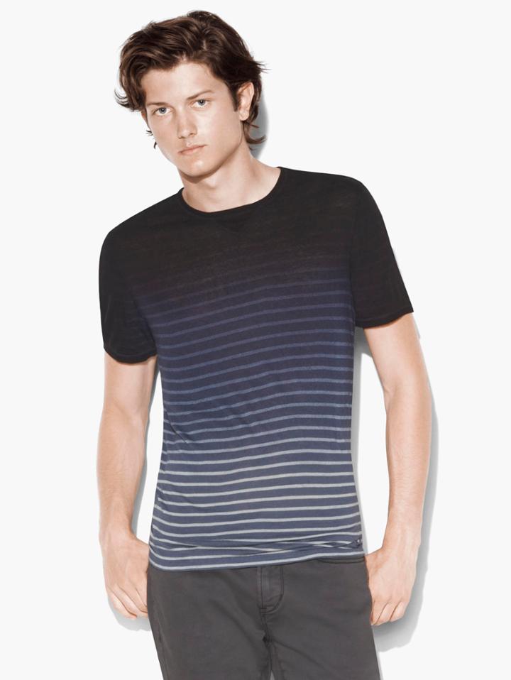 John Varvatos Ombre Stripe Tee English Blue Size: S