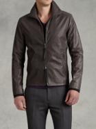 John Varvatos Hgh Cllr Zp Frnt Lthr Jkt