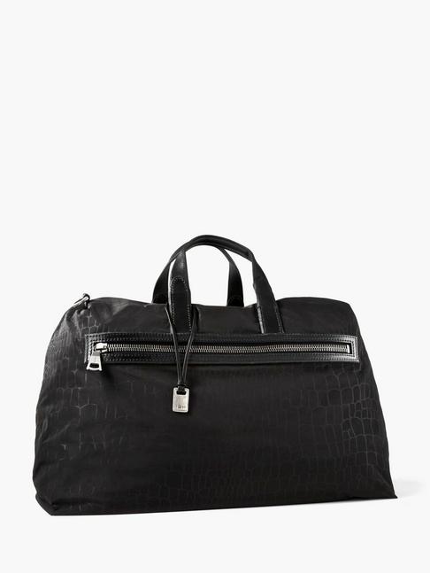 John Varvatos Croc-printed Nylon Duffle