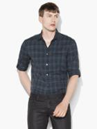 John Varvatos Rolled Sleeve Button-up Plaid Shirt