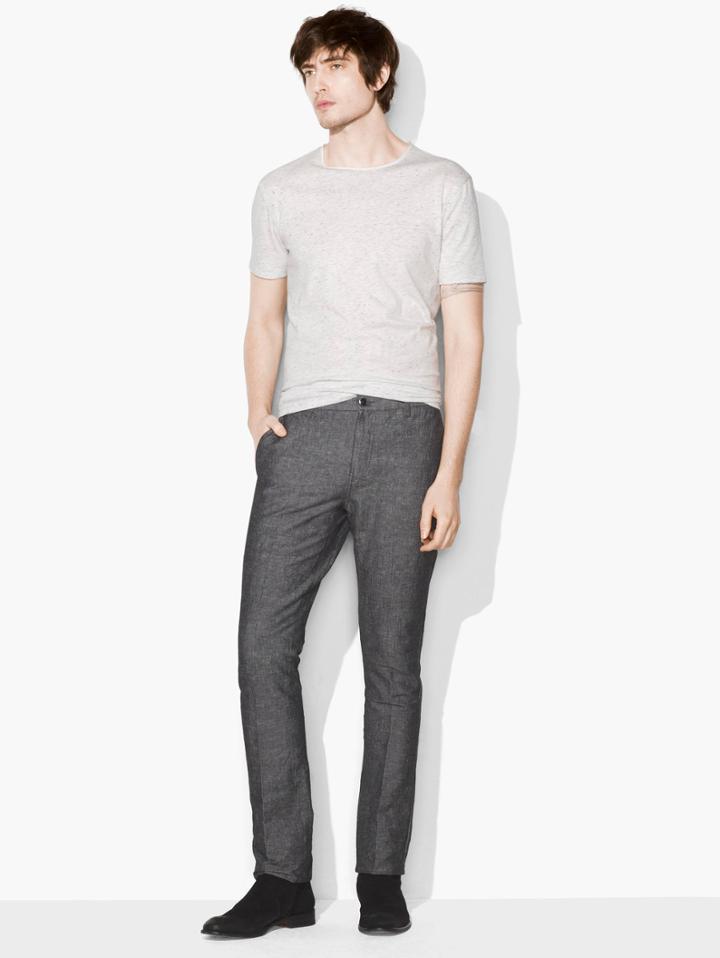 John Varvatos Speckled Crewneck Tee White Size: Xs