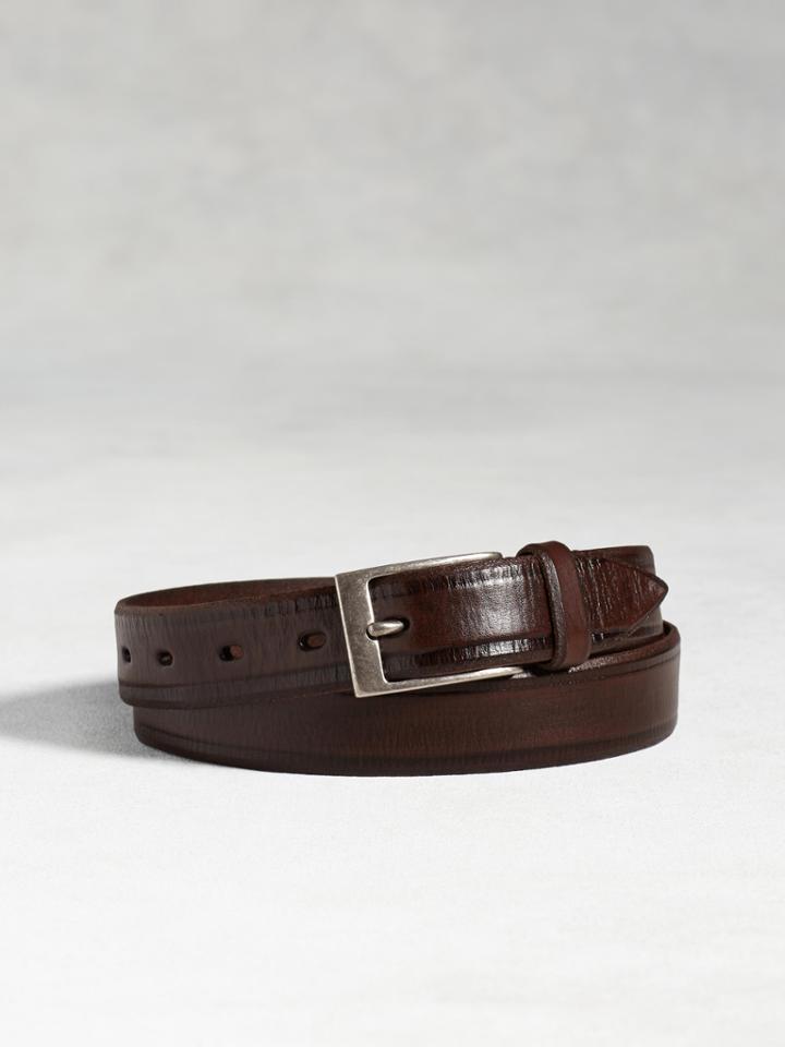 John Varvatos Artisan Creased Edge Belt Brown Size: 38
