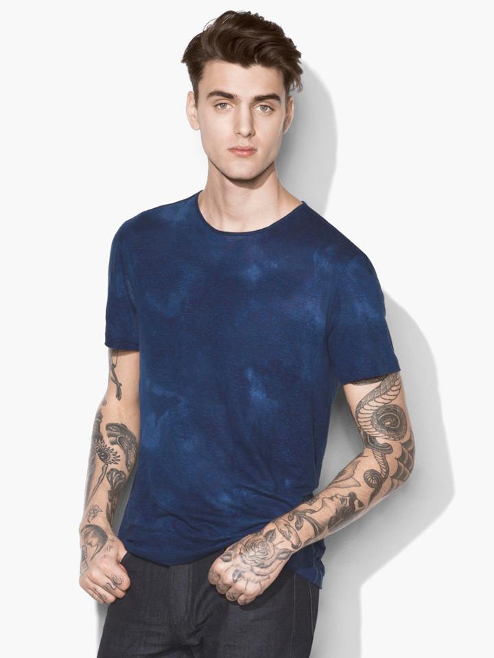 John Varvatos Marbled Crewneck Tee Capri Size: M