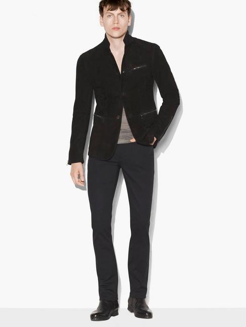John Varvatos Slim Fit Button Front Closure Jacket With Cotter R