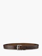 John Varvatos Rivet Buckle Leather Belt Copper Size: 32