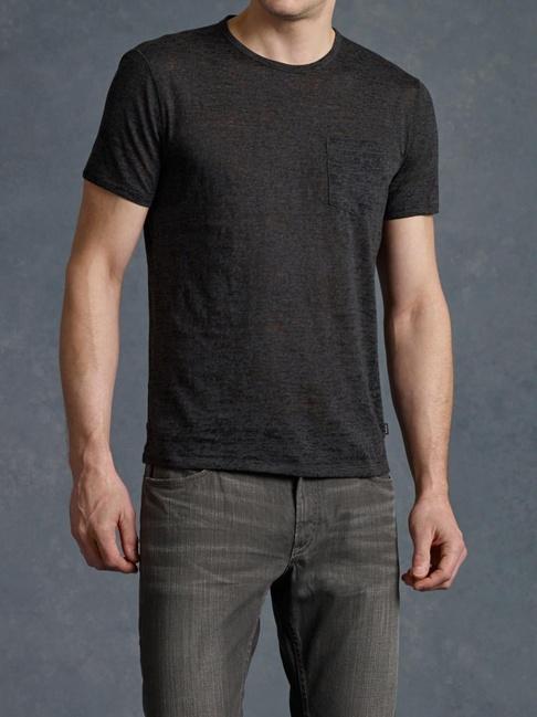John Varvatos Short Sleeve Burnout Crew Neck