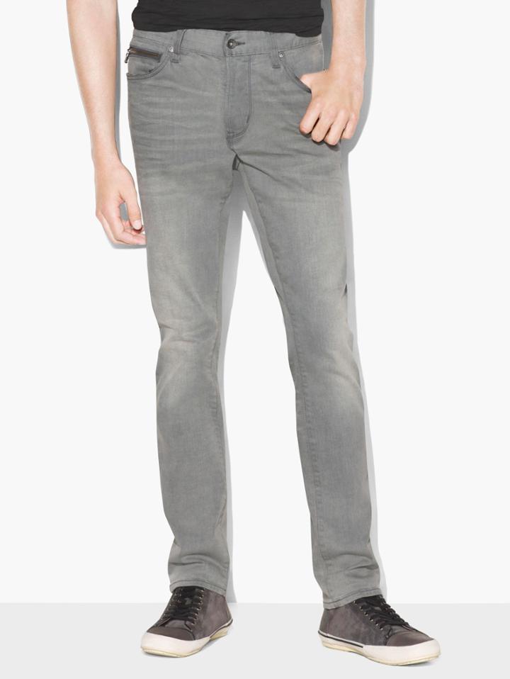 John Varvatos Wight Zip Jean Grey Stone Size: 28