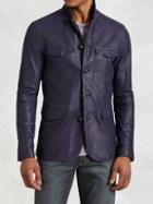 John Varvatos Leather Officer's Jacket