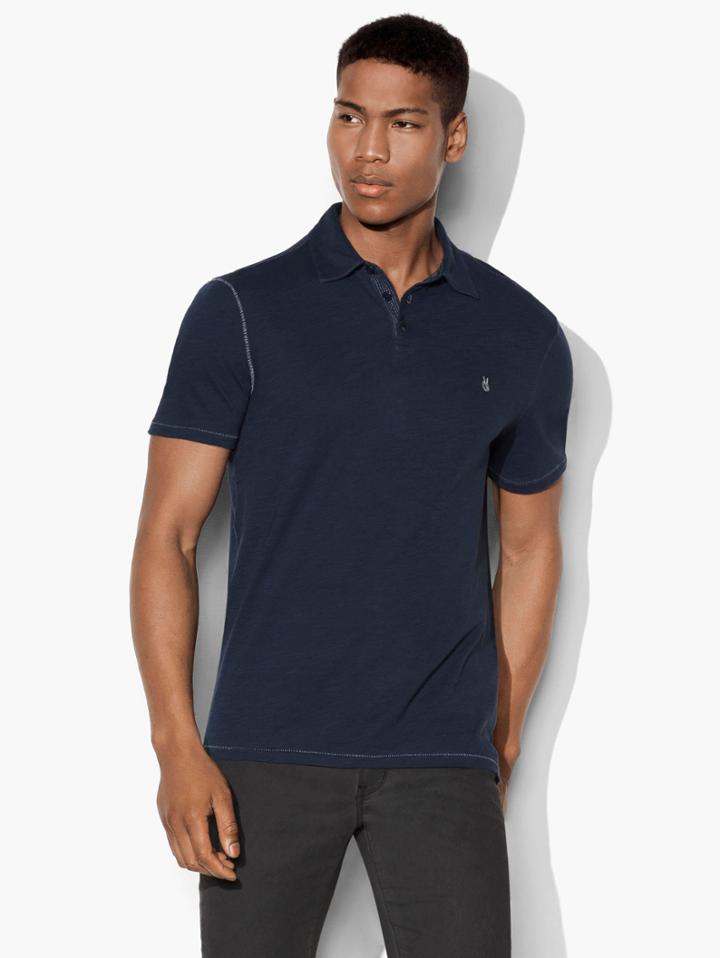 John Varvatos Peace Polo Blue Graphite Size: M