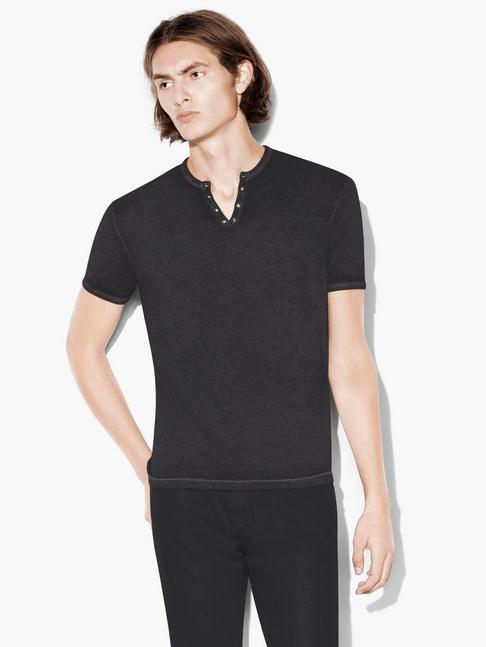 John Varvatos Metal Eyelet Henley