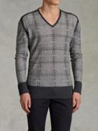 John Varvatos Patterned V-neck Sweater